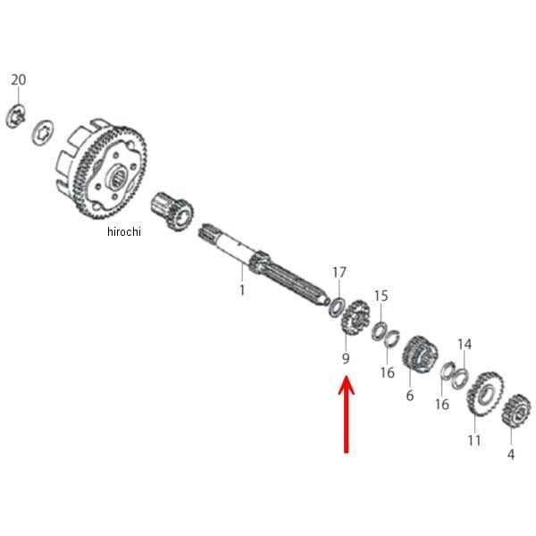 00-00-2395 SP武川 メインシャフト 5thギヤ 24T NSF