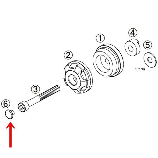 00-00-2429 SP武川 ボルトキャップ 6個入り