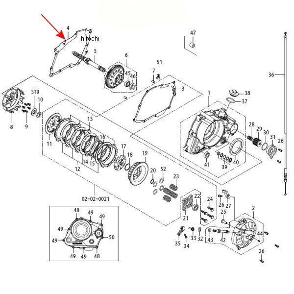 00-01-0112 SP武川 クランクケースガスケット エイプ50/ドリーム50