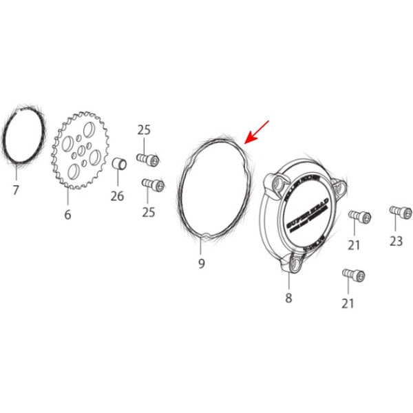 00-01-0144 SP武川 Lシリンダーヘッドサイドカバー Oリング 5個