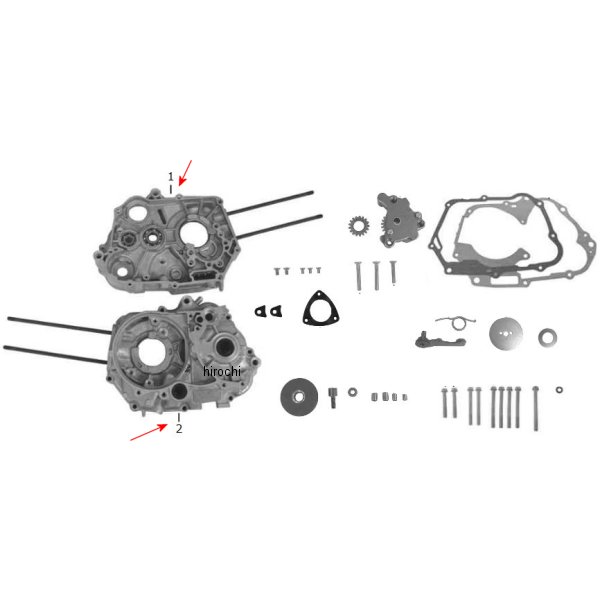 00-01-0148 SP武川 クランクケースASSY 左右セット 138cc用