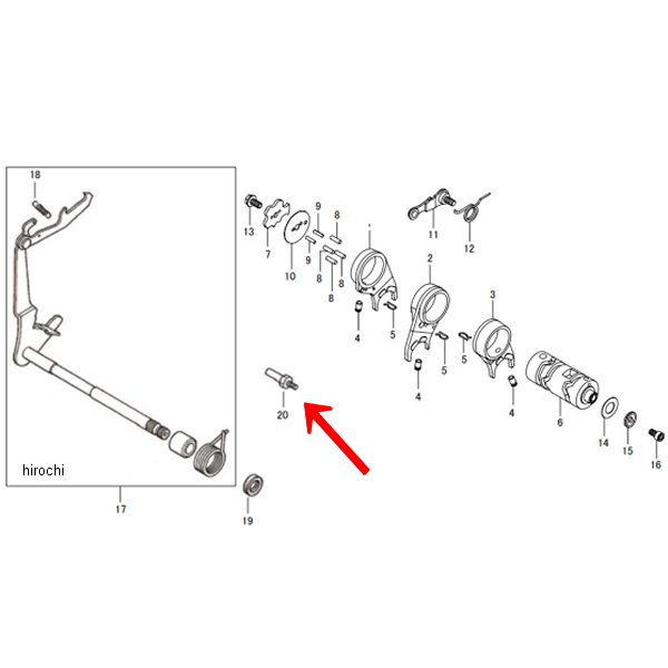 00-01-0273 SP武川 シフトリターンスプリングピン