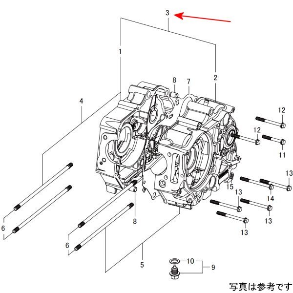 00-01-0405 SP武川 クランクケースセット (Rステージ106ccヨウ)