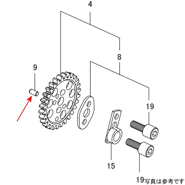 00-01-1050 SP武川 平行ピン 4X8 h7 SUS