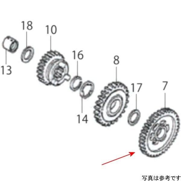 00-02-0219 SP武川 カウンターシャフト サードギヤ 28T NSF/エイプ