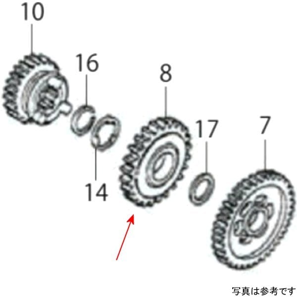 00-02-0223 SP武川 カウンターシャフト フォースギヤ 29T ドリーム50/エイプ/モタード