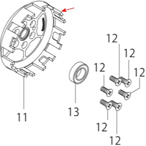 00-02-0351 SP武川 クラッチアウター 乾式用 モンキー