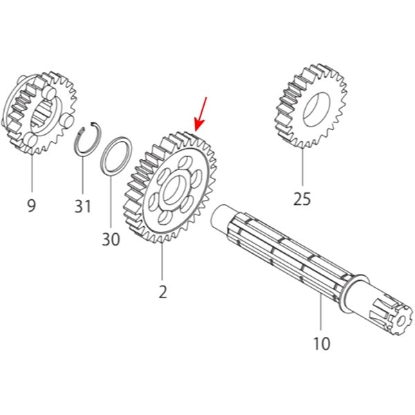 00-02-0379 SP武川 カウンターシャフト1STギヤ 33T モンキー/5速