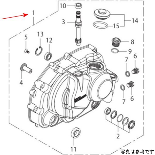 00-02-0389 SP武川 RクランクケースカバーASSY DR-Z110 、KSR110、KLX110