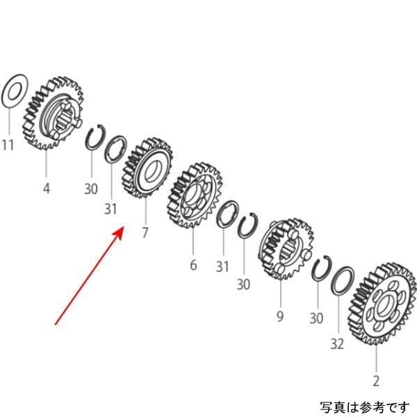 00-02-0429 SP武川 カウンターシャフト 4THギヤ 25T