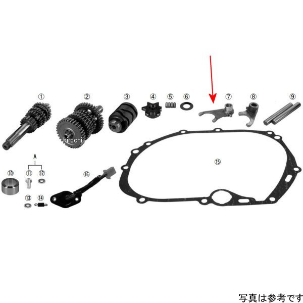 00-02-0474 SP武川 レフトギヤシフトフォークCOMP KSR110