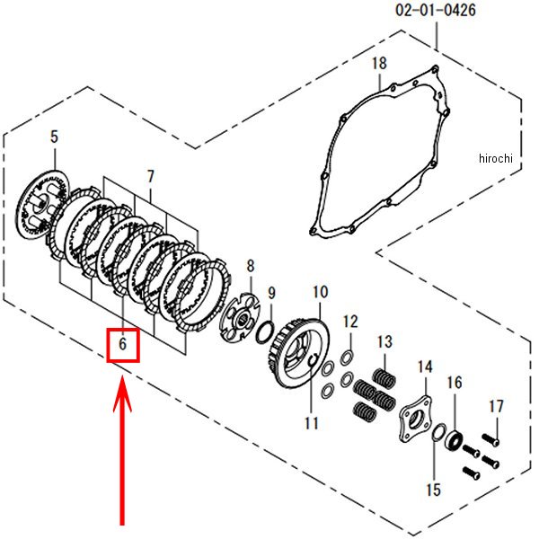 00-02-0481 SP武川 クラッチフリクションディスク 1枚入り