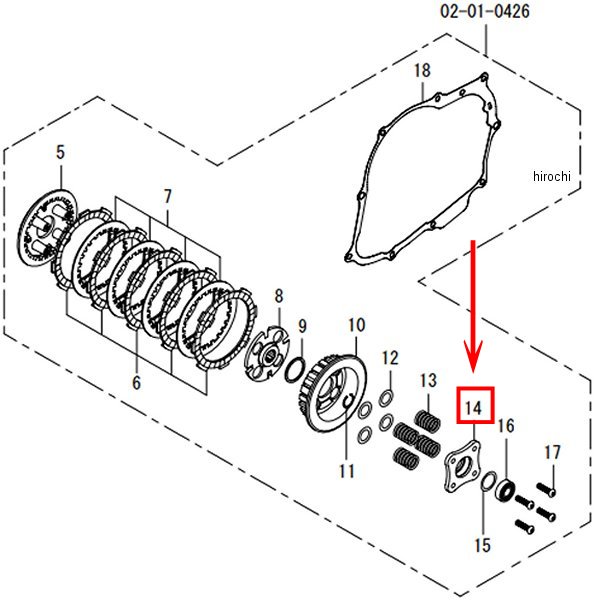 00-02-0484 SP武川 クラッチリフタープレート