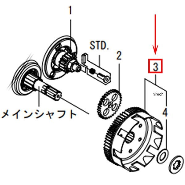 00-02-0489 SP武川 クラッチアウターCOMP 69T エイプ