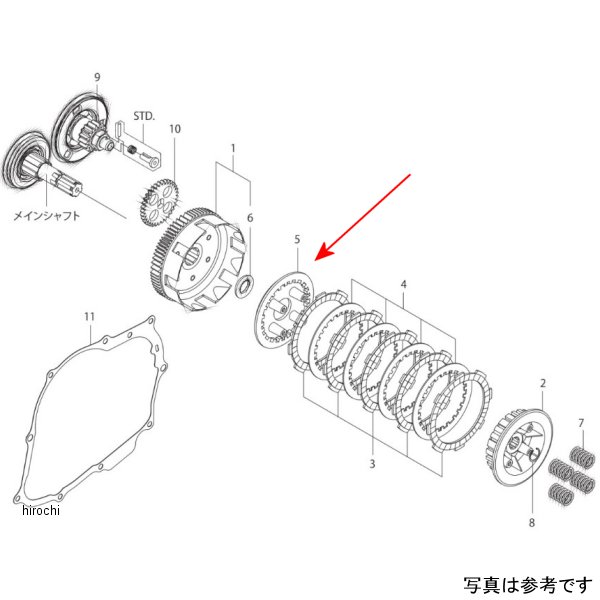 00-02-0494 SP武川 クラッチプレッシャープレート 湿式5枚ディスク用