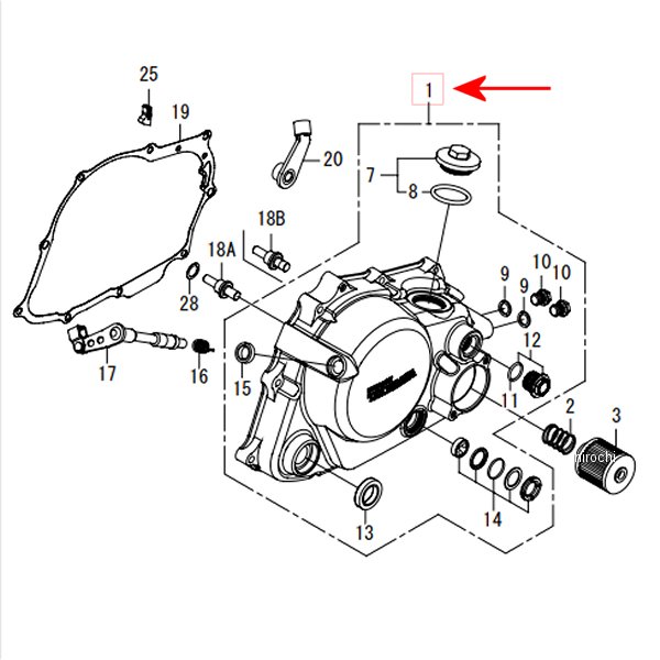 00-02-0504 SP武川 RクランクケースカバーASSY