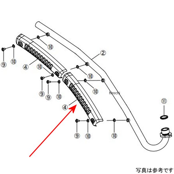00-04-0162 SP武川 アップマフラー プロテクター クロスカブ110、クロスカブ50