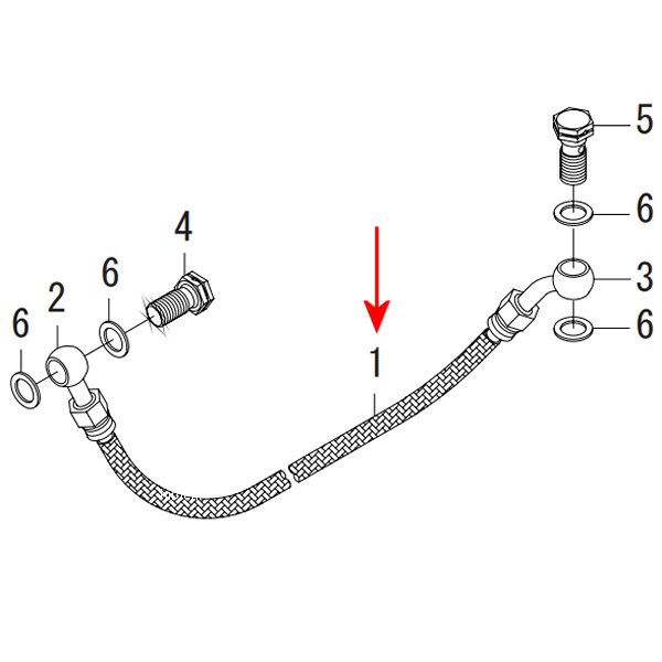 00-06-0017 SP武川 ブレーキホース 600mm