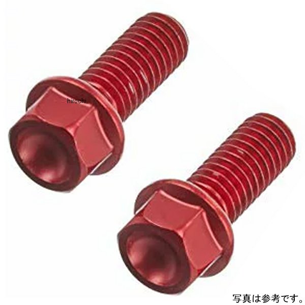 00-06-1065 SP武川 アルミ ボルト フランジ 6X30/レッド/2本