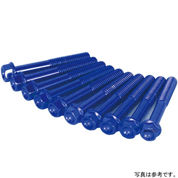 00-06-1154 SP武川 アルミ ボルト クランクケースヨウ (ブルー)