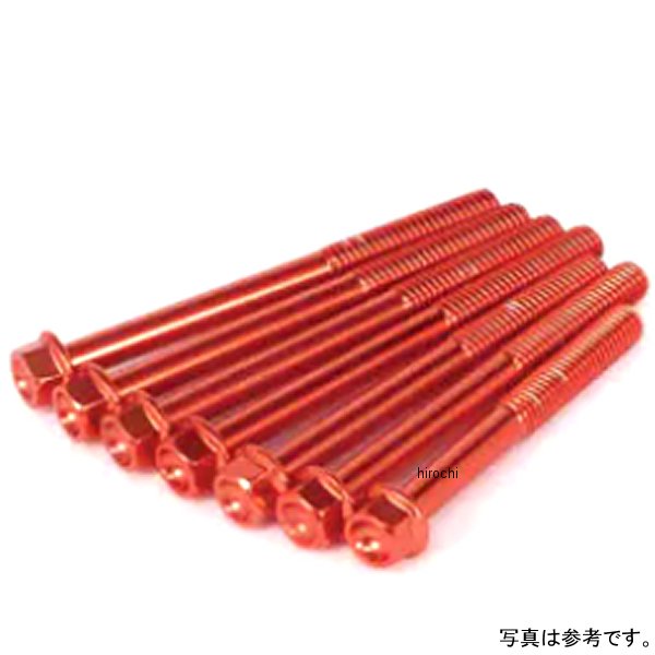 00-06-1174 SP武川 アルミ ボルト クランクケースヨウ (レッド)