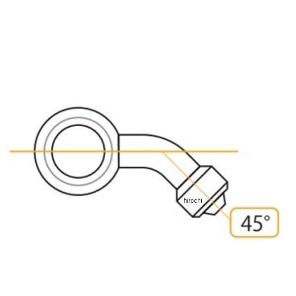 00-07-0089 SP武川 スリムラインホース用バンジョー サイド45