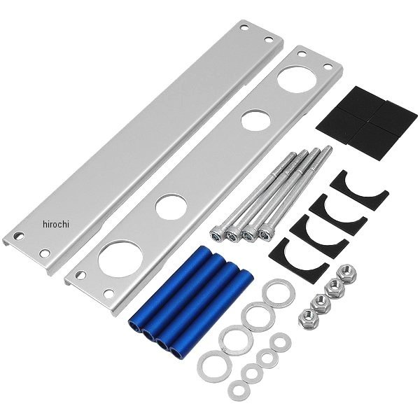 00-07-0156 SP武川 スーパークールA/B用 オイルクーラープレート ブルーアルマイト 4フィン5オイルライン 汎用