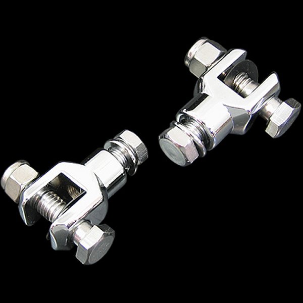 000024 ネオファクトリー 3/8×24 フットペグ クリップキット クローム 左右ペア