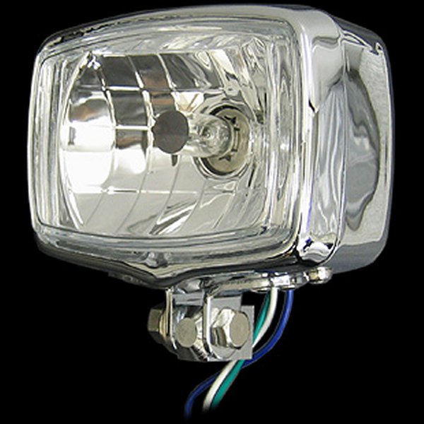 000654 ネオファクトリー スクエア ヘッドライト H4 クローム