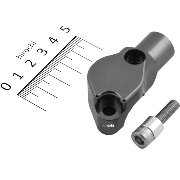 000704-03 ポッシュ POSH ミラーアダプター ブレンボ、ニッシン レーシングタイプ ブレーキ用 ガンメタ