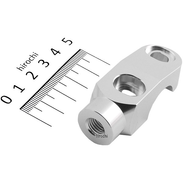 000706-03 ポッシュ POSH ミラーアダプター ブレーキ側 正ネジ シルバー