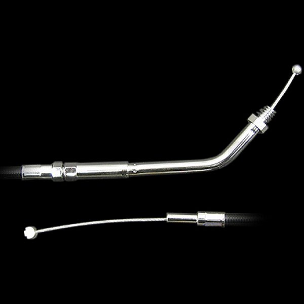 000706 ネオファクトリー 33インチ シングルスロットルケーブル 45°76年-80年 4速モデル 黒