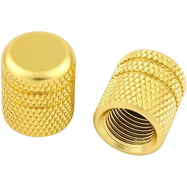 000801-12 ポッシュ POSH エアーバルブキャップ アルミ 2個入り シャンパンゴールド