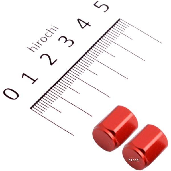 000804-02 ポッシュ POSH エアーバルブキャップ ヘックス プレーン 2個入り 赤