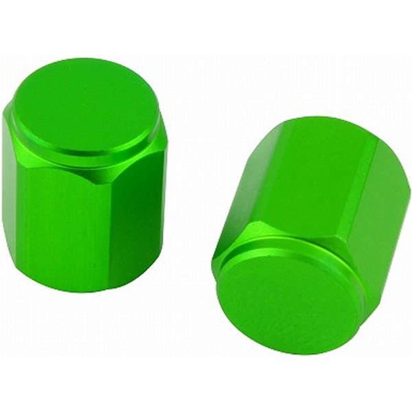 000804-28 ポッシュ POSH エアーバルブキャップ ヘックス プレーン 2個入り ライムグリーン