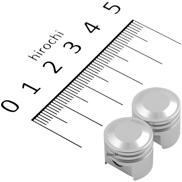 000805-03 ポッシュ POSH エアーバルブキャップ ビッグボアピストン 2個入り シルバー