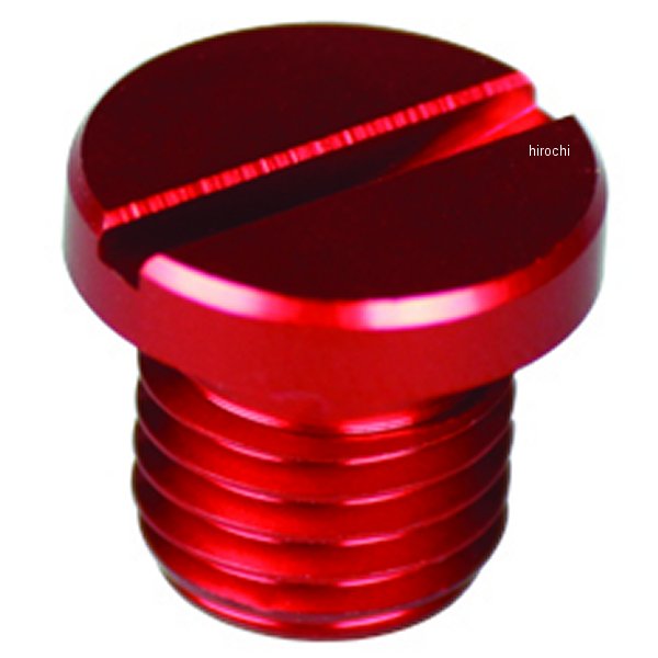000806-02 ポッシュ POSH ミラーホールカバーキャップ 1個入り アルミ 10mm正ネジ 赤