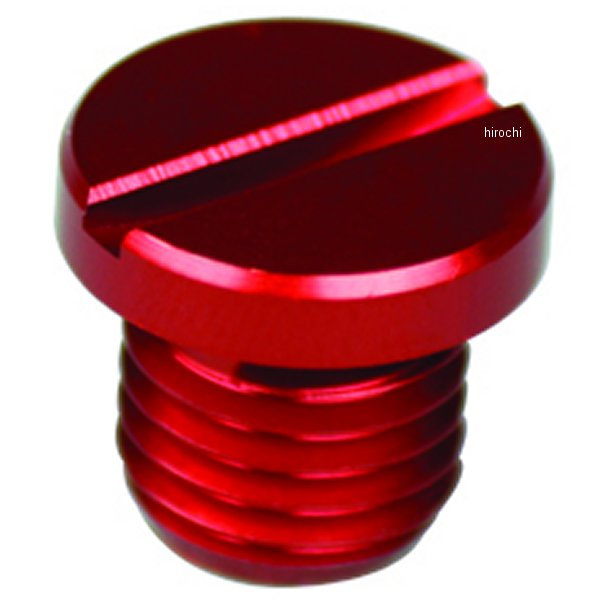 000807-02 ポッシュ POSH ミラーホールカバーキャップ 1個入り アルミ 10mm逆ネジ 赤