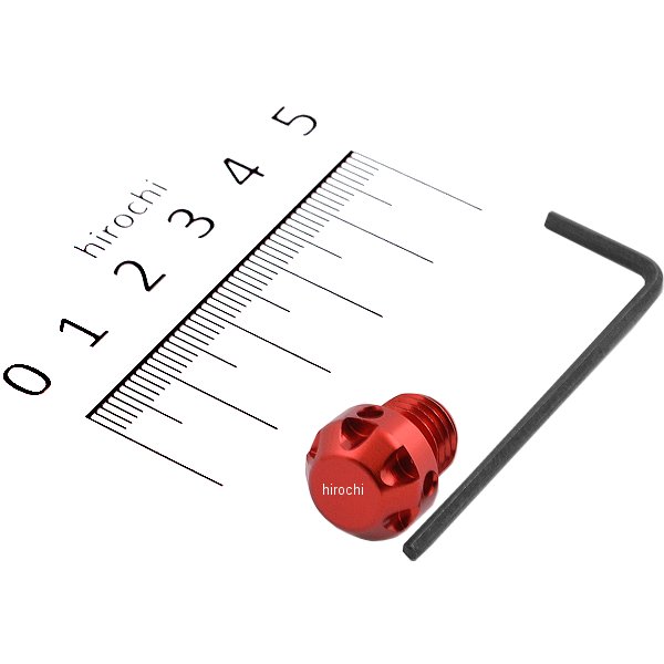 000809-02 ポッシュ POSH ミラーホールカバーキャップ NASAタイプ 1個入り 10mm逆ネジ 赤