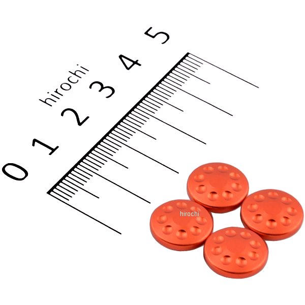 000820-14 ポッシュ POSH キャップボルトカバー M8用 4個入り ディープオレンジ