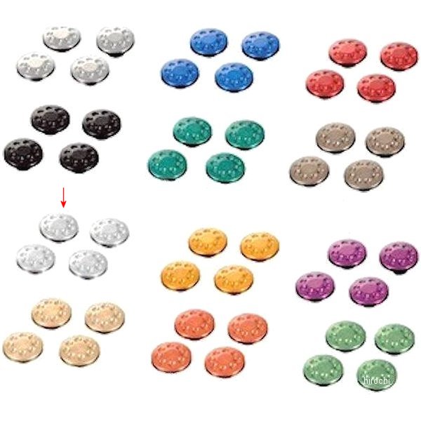 000821-03 ポッシュ POSH キャップボルトカバー M10用 4個入り シルバー