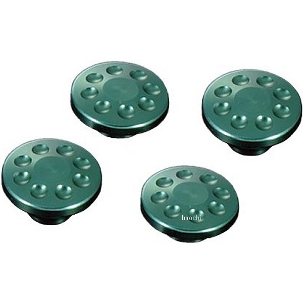 000821-08 ポッシュ POSH キャップボルトカバー M10用 4個入り ダークグリーン