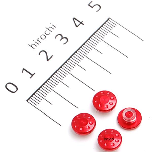 000822-02 ポッシュ POSH キャップボルトカバー M6用 4個入り 赤