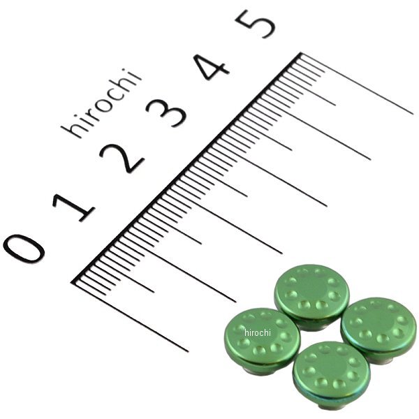 000822-18 ポッシュ POSH キャップボルトカバー M6用 4個入り ライトグリーン