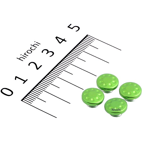 000822-28 ポッシュ POSH キャップボルトカバー 汎用 M6 ライムグリーン 4個入り