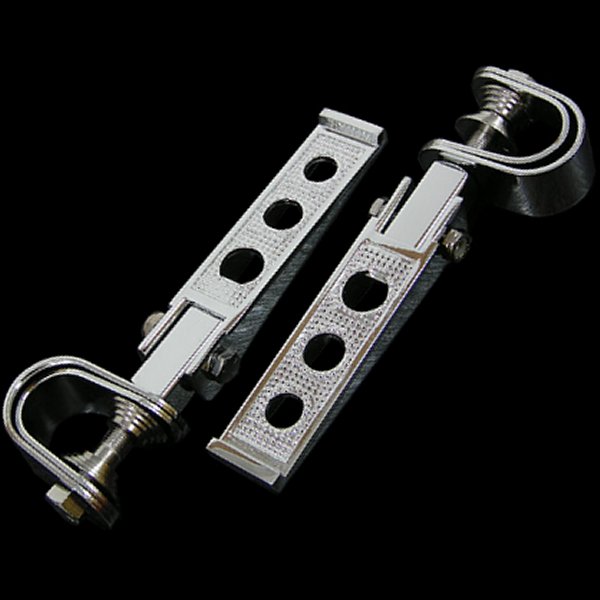 001060 ネオファクトリー ホール フットペグ クランプ付き クローム 左右ペア