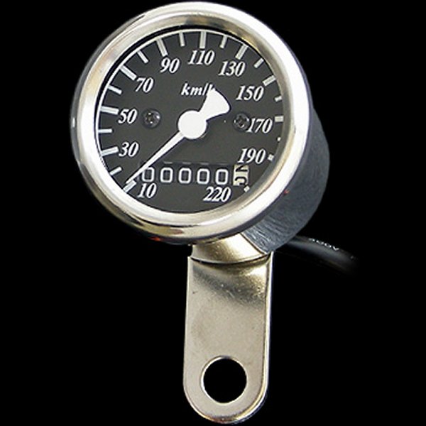 001290 ネオファクトリー 48mm アナログ スピードメーター 黒盤 1:1 95年以前 ハーレー