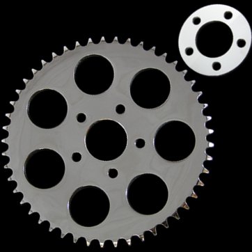 001366 ネオファクトリー 49丁 リアチェーン スプロケット クローム 00年-08年 TwinCam