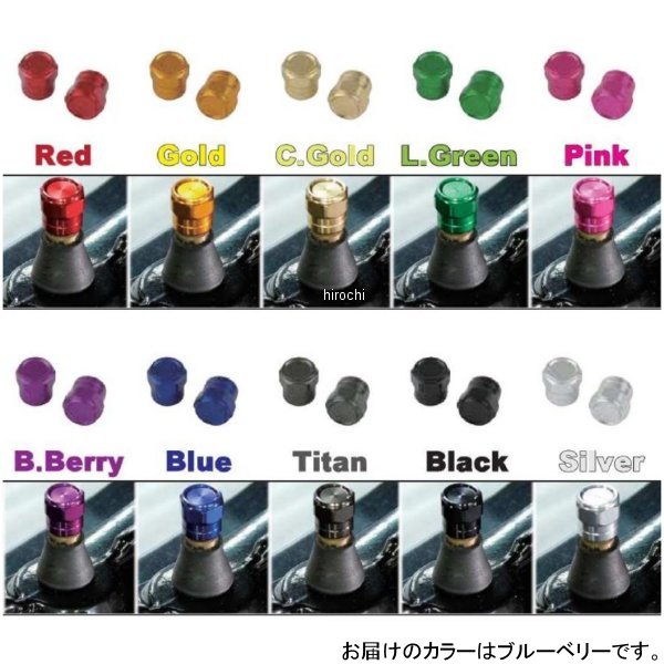 001800-05 POSH Faith フルビレット エアーバルブキャップ ショートデザイン ブルーベリー