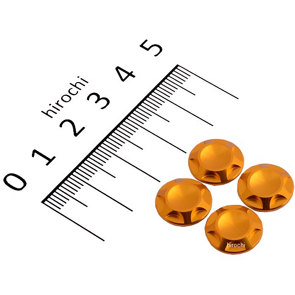 001820-04 ポッシュ NASAタイプキャップボルトカバー M8用 ゴールド